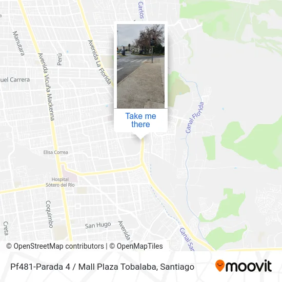 Pf481-Parada 4 / Mall Plaza Tobalaba map