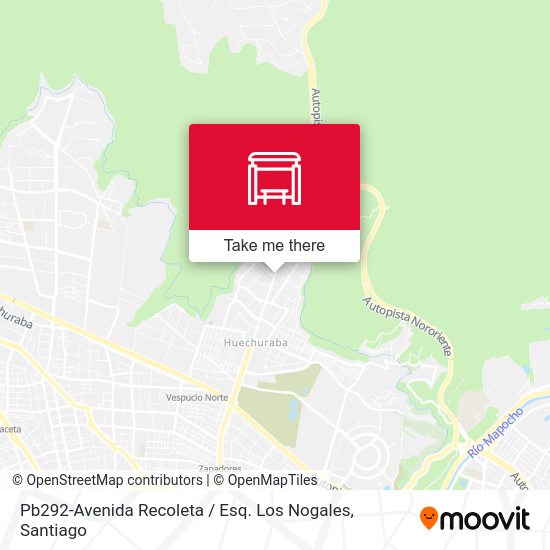 Pb292-Avenida Recoleta / Esq. Los Nogales map