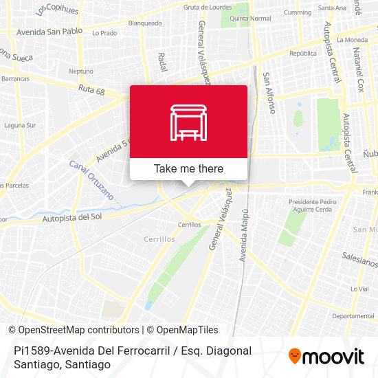 Mapa de Pi1589-Avenida Del Ferrocarril / Esq. Diagonal Santiago