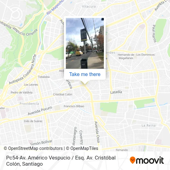 Pc54-Av. Américo Vespucio / Esq. Av. Cristóbal Colón map
