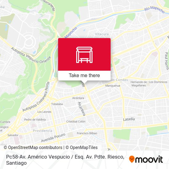 Mapa de Pc58-Av. Américo Vespucio / Esq. Av. Pdte. Riesco