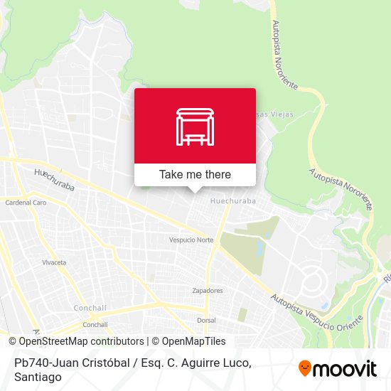 Pb740-Juan Cristóbal / Esq. C. Aguirre Luco map