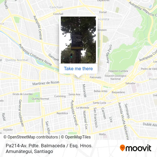 Pa214-Av. Pdte. Balmaceda / Esq. Hnos. Amunátegui map