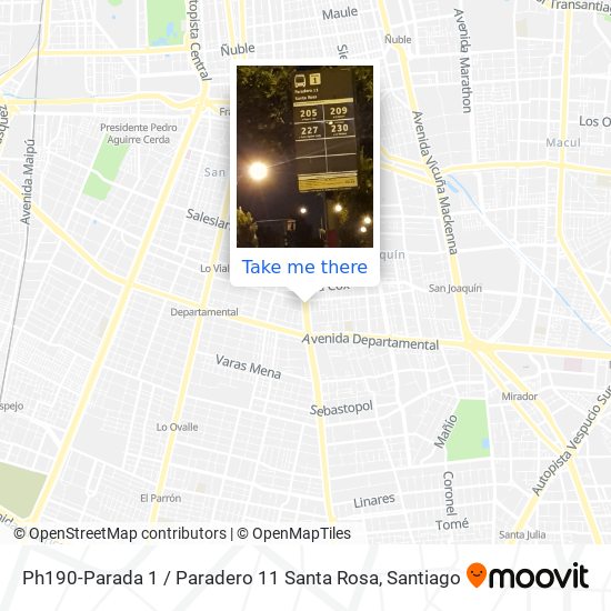 Ph190-Parada 1 / Paradero 11 Santa Rosa map