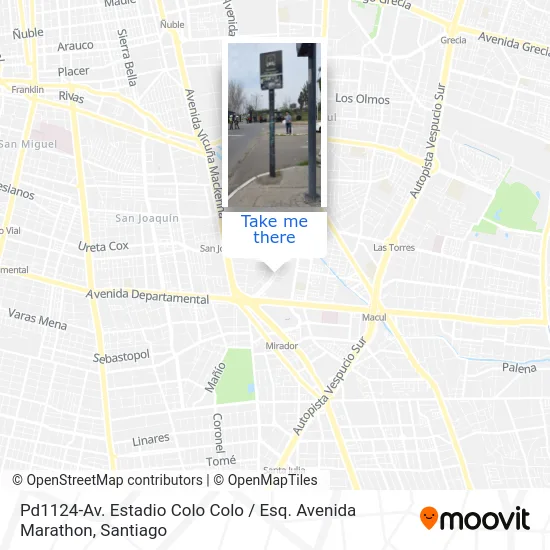 Mapa de Pd1124-Av. Estadio Colo Colo / Esq. Avenida Marathon