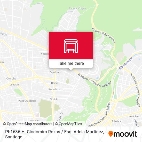 Pb1636-H. Clodomiro Rozas / Esq. Adela Martínez map