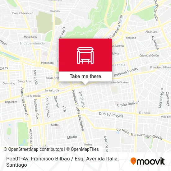 Pc501-Av. Francisco Bilbao / Esq. Avenida Italia map