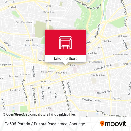 Mapa de Pc505-Parada / Puente Racalamac