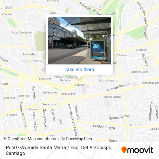 Pc507-Avenida Santa María / Esq. Del Arzobispo map