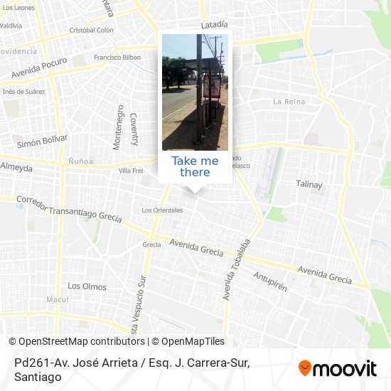 Pd261-Av. José Arrieta / Esq. J. Carrera-Sur map