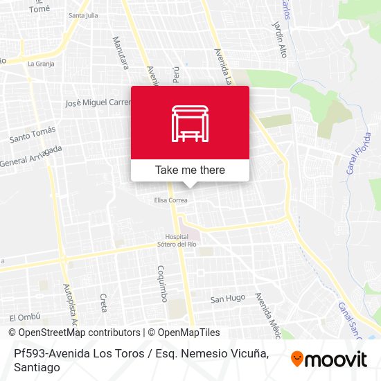 Mapa de Pf593-Avenida Los Toros / Esq. Nemesio Vicuña