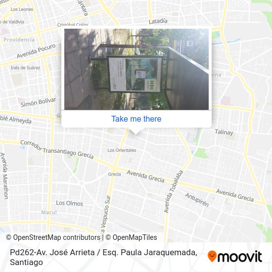 Mapa de Pd262-Av. José Arrieta / Esq. Paula Jaraquemada