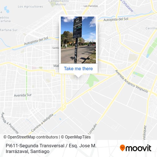Pi611-Segunda Transversal / Esq. Jose M. Irarrázaval map