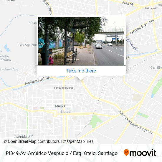Pi349-Av. Américo Vespucio / Esq. Otelo map