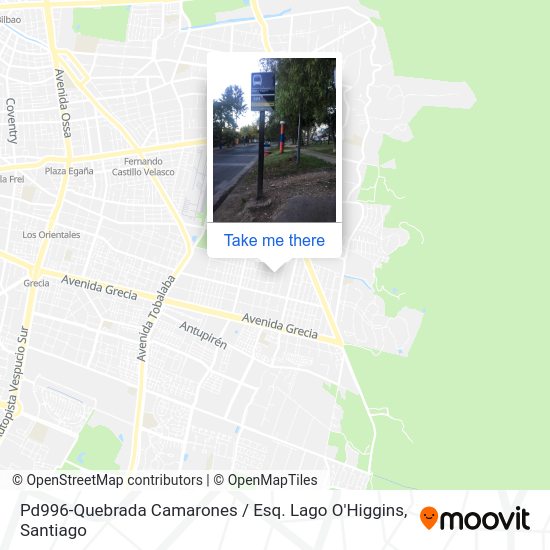 Mapa de Pd996-Quebrada Camarones / Esq. Lago O'Higgins