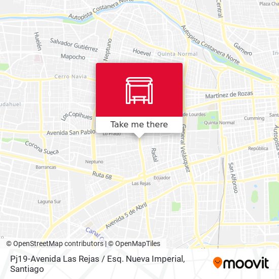 Pj19-Avenida Las Rejas / Esq. Nueva Imperial map