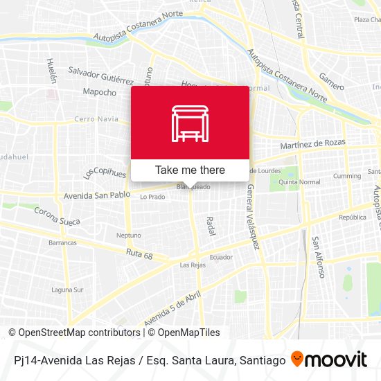 Pj14-Avenida Las Rejas / Esq. Santa Laura map