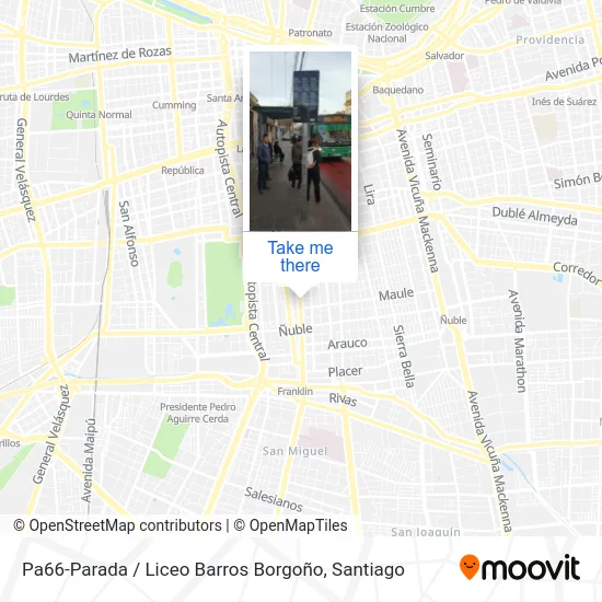 Pa66-Parada / Liceo Barros Borgoño map
