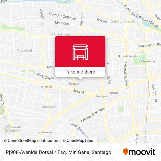 Pj908-Avenida Dorsal / Esq. Min Gana map