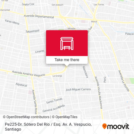Mapa de Pe225-Dr. Sótero Del Río / Esq. Av. A. Vespucio