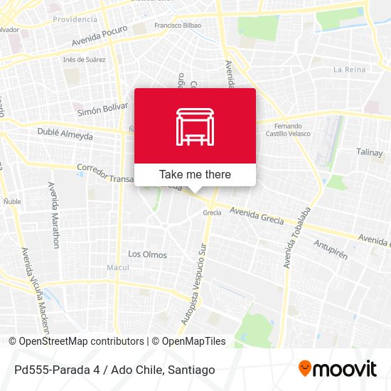 Mapa de Pd555-Parada 4 / Ado Chile