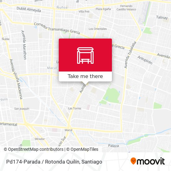 Pd174-Parada / Rotonda Quilín map
