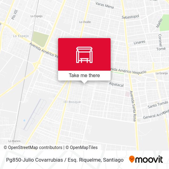 Pg850-Julio Covarrubias / Esq. Riquelme map