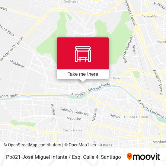 Pb821-José Miguel Infante / Esq. Calle 4 map
