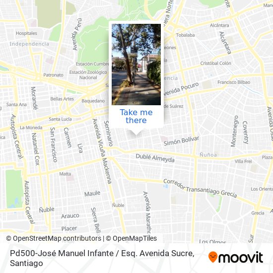 Pd500-José Manuel Infante / Esq. Avenida Sucre map