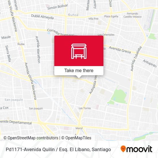Pd1171-Avenida Quilín / Esq. El Líbano map