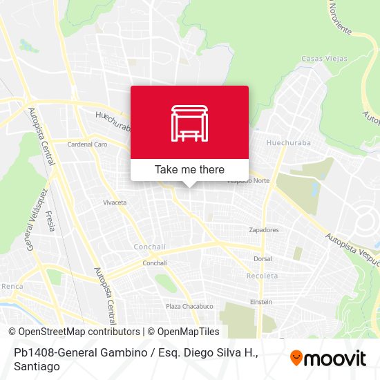 Pb1408-General Gambino / Esq. Diego Silva H. map