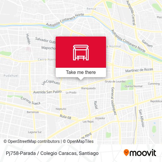Mapa de Pj758-Parada / Colegio Caracas