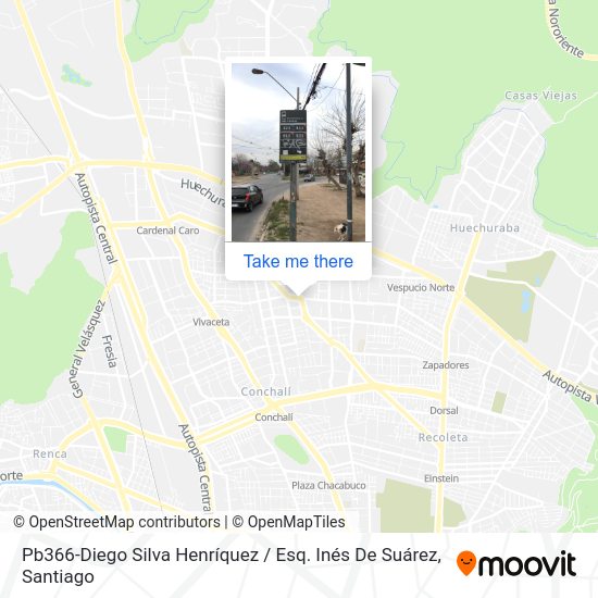 Pb366-Diego Silva Henríquez / Esq. Inés De Suárez map
