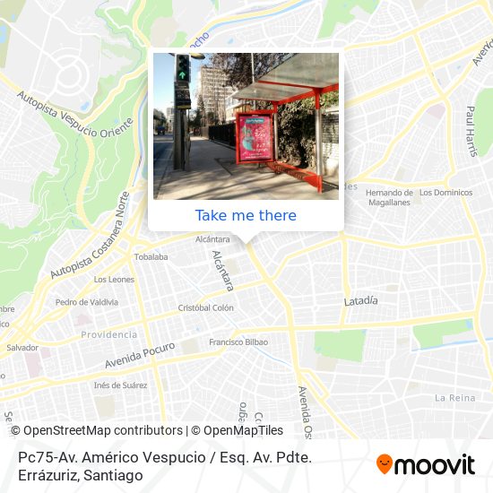 Pc75-Av. Américo Vespucio / Esq. Av. Pdte. Errázuriz map