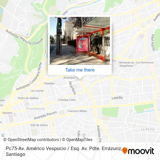 Pc75-Av. Américo Vespucio / Esq. Av. Pdte. Errázuriz map
