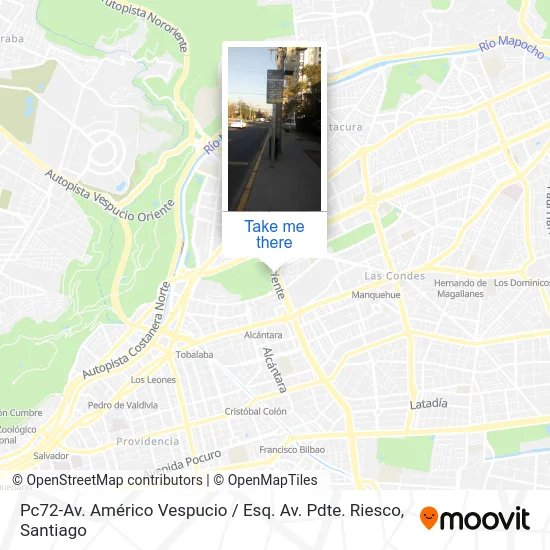 Pc72-Av. Américo Vespucio / Esq. Av. Pdte. Riesco map