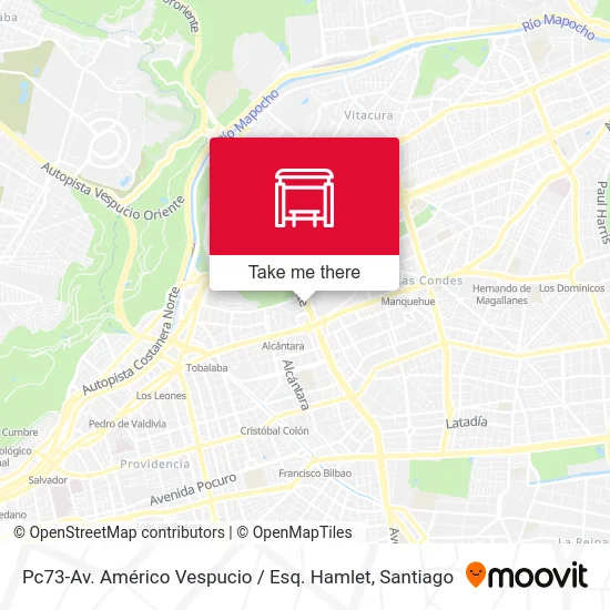 Pc73-Av. Américo Vespucio / Esq. Hamlet map
