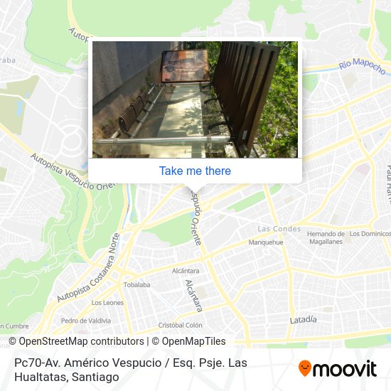 Pc70-Av. Américo Vespucio / Esq. Psje. Las Hualtatas map