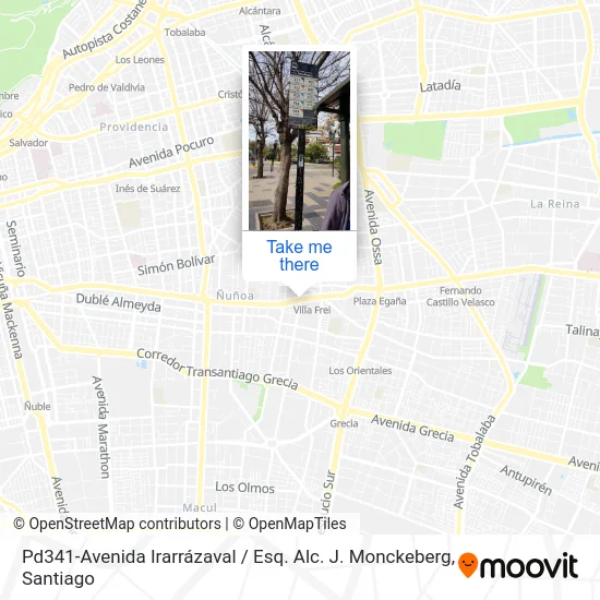 Pd341-Avenida Irarrázaval / Esq. Alc. J. Monckeberg map