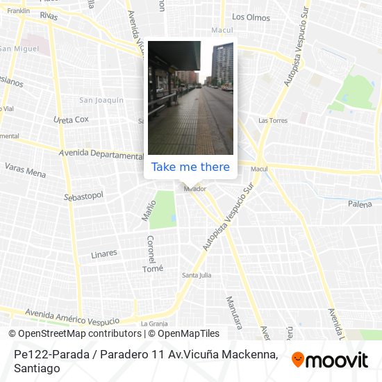 Pe122-Parada / Paradero 11 Av.Vicuña Mackenna map