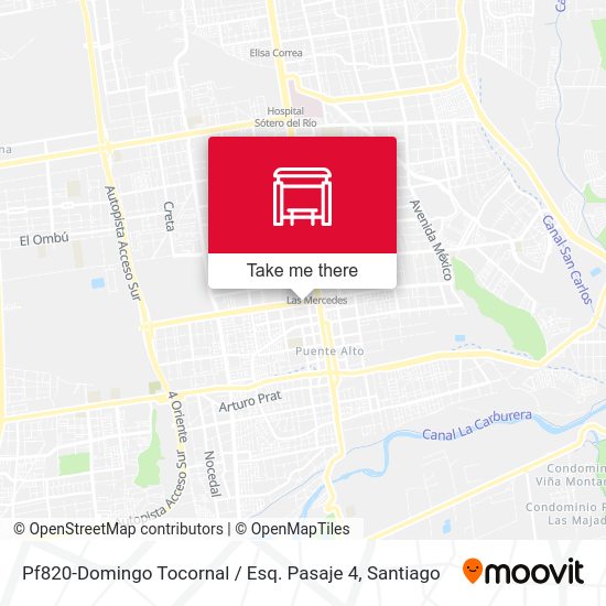 Mapa de Pf820-Domingo Tocornal / Esq. Pasaje 4