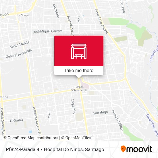 Pf824-Parada 4 / Hospital De Niños map