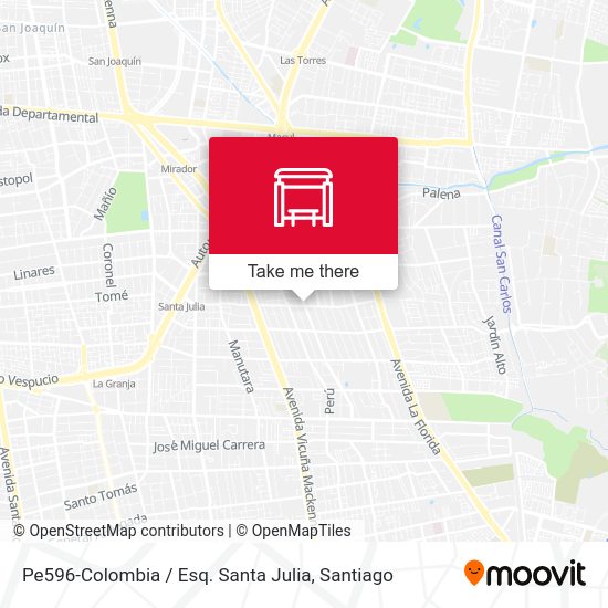 Mapa de Pe596-Colombia / Esq. Santa Julia