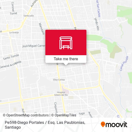 Pe598-Diego Portales / Esq. Las Paublonias map