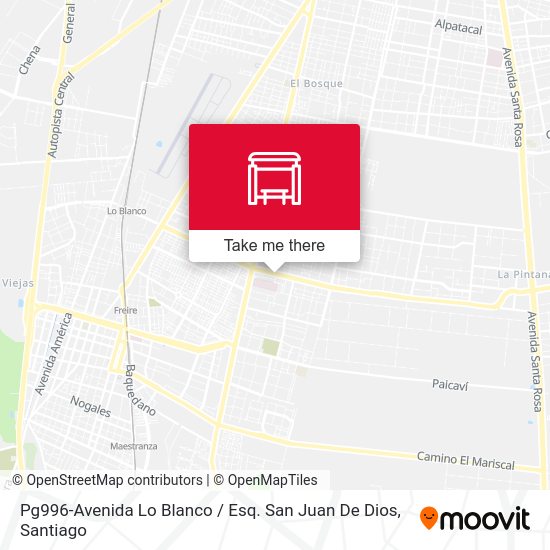 Mapa de Pg996-Avenida Lo Blanco / Esq. San Juan De Dios