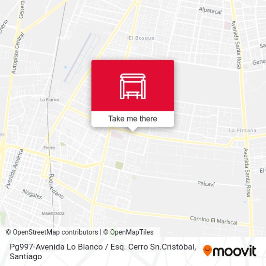 Mapa de Pg997-Avenida Lo Blanco / Esq. Cerro Sn.Cristóbal