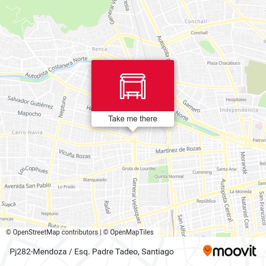 Pj282-Mendoza / Esq. Padre Tadeo map