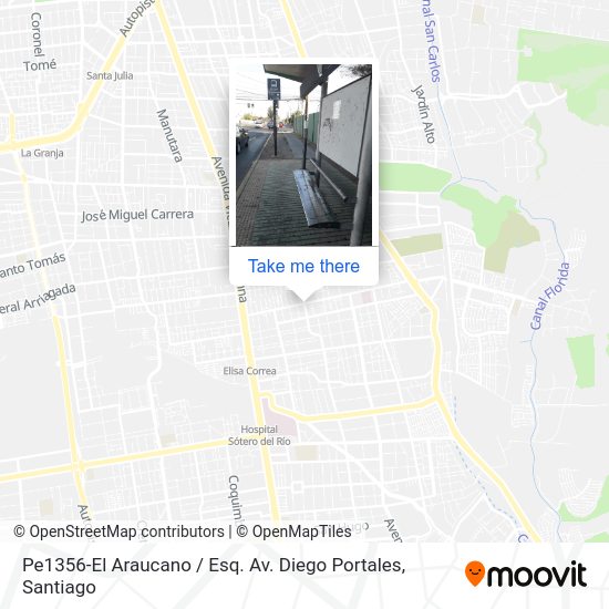 Pe1356-El Araucano / Esq. Av. Diego Portales map