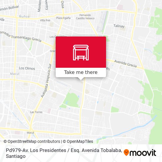 Pd979-Av. Los Presidentes / Esq. Avenida Tobalaba map