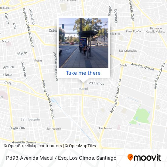 Pd93-Avenida Macul / Esq. Los Olmos map